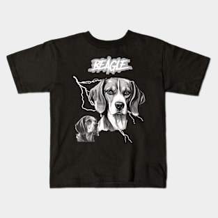 Beagle Heavy Metal Dog Lover Kids T-Shirt